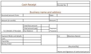 cash receipts   characteristics  benefits  cash receipts