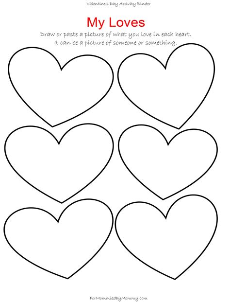 printable valentine activities  preschoolers