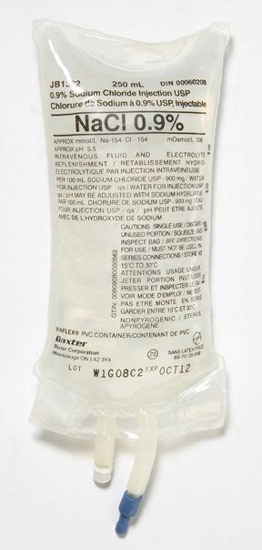 normal saline  sodium chloride ml bag  injection usp