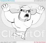 Robber Frightened Male Outlined Coloring Clipart Cartoon Vector Thoman Cory sketch template