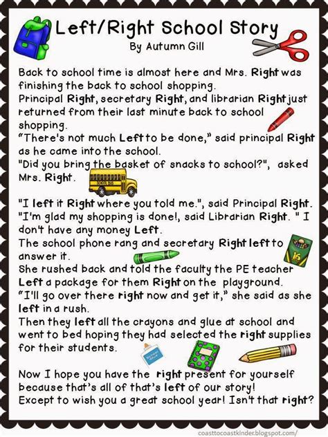 left  story  swapping papersgifts school party games