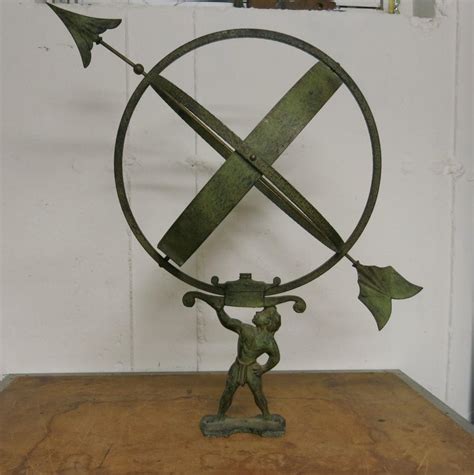 vintage swedish armillary sundial attributed to sune rooth
