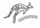 Aboriginal Kangaroo sketch template