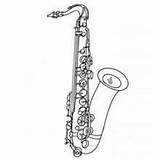 Coloring Musical Pages Instrument Saxophone Printable Hellokids Music Tuba sketch template