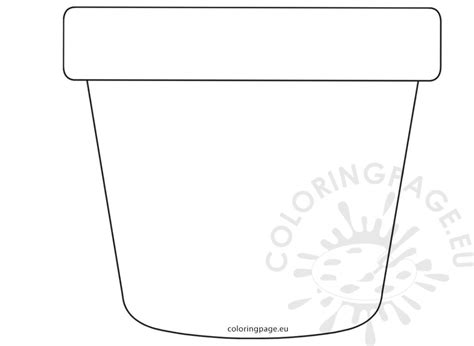 printable flower pot pattern mothers day card coloring page
