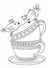 Coloring Pages Printable Tea Adults Cup Colouring Teapot Templates Decorative Starbucks Color Stanley Teacup Set Buzzle Childhood Template Adult Cups sketch template