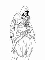 Creed Ezio Dibujar Auditore Assasins Mortal Kombat Bocetos sketch template