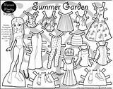 Doll Paper Summer Dress Garden Dolls Coloring Printable Marisole Print Set Dresses Pages Monday Color Paperthinpersonas Colouring Shoes Girls распечатать sketch template