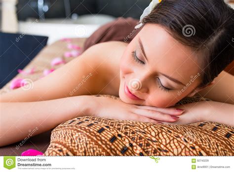 Chinese Woman Having Wellness Massage Stock Image Image