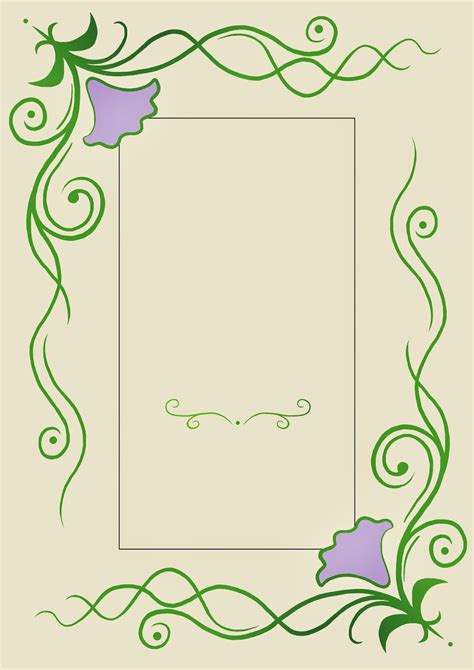 simple flower page border designs   simple flower