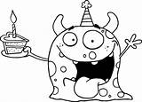 Ausmalbilder Monster Ausmalbild Kuchen Bruder Geburtstag Feiert Gluckliches sketch template