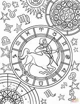 Coloring Zodiac Pages Sagittarius Sign Signs Mandala Printable Star Space Popular Choose Board Template Drawing Categories sketch template