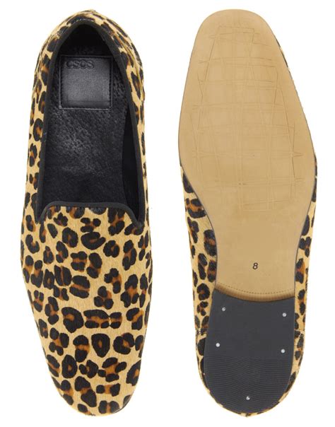 mens fashion style aficionado asos loafers  leopard print