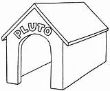Pluto Kennel Colorir Doghouse Caseta Snoopy Uruguay Bobcat Ck Ot7 Passarinho Paginas Kennels Clipground sketch template