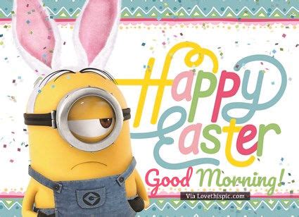 easter minion bunny good morning quote pictures   images  facebook tumblr