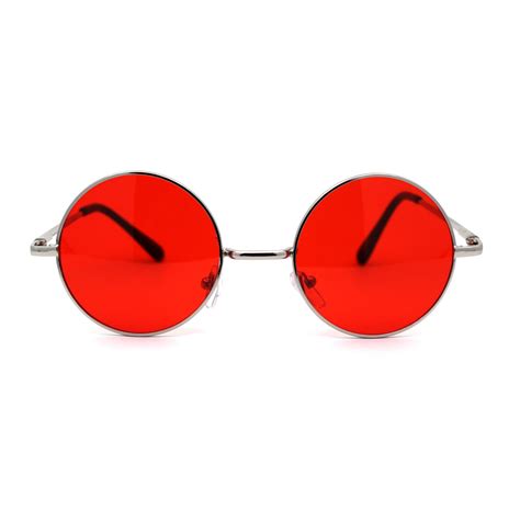 Sa106 Summer Color Gradient Lens Circle Lens Round Hippie Sunglasses