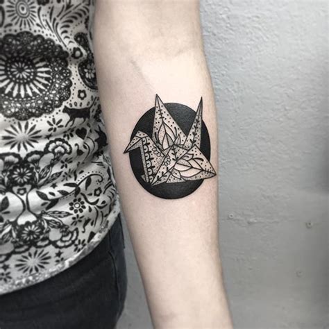 origami crane tattoo tattoogridnet