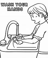 Washing Hygiene Colouring Getdrawings Habits Handwashing Coloringsun sketch template