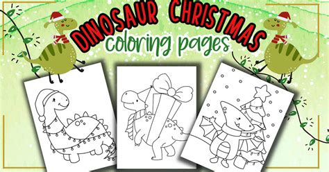 dinosaur christmas coloring pages cenzerely
