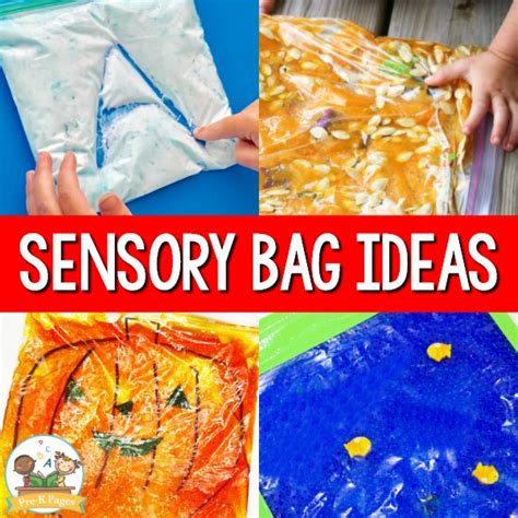 sensory bags  mess  learning  play pre  pages