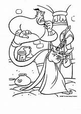 Coloring Aladdin Jafar Pages Printable Cartoon Disney Kids Genie Aladin Coloriage Villain Character Which Just Please sketch template