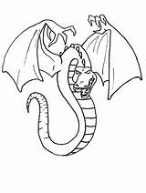 Coloring Dragon Pages Medieval Popular sketch template