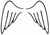 Wings Coloring Angel Pages Clipart sketch template