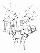 Treehouse Boomhut Albero Bestcoloringpagesforkids Annie sketch template