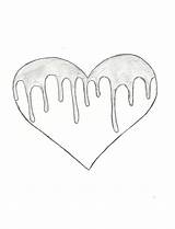 Dripping Blood Drawing Heart Bloody Getdrawings sketch template