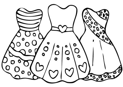 dress coloring pages  printable coloring pages  kids