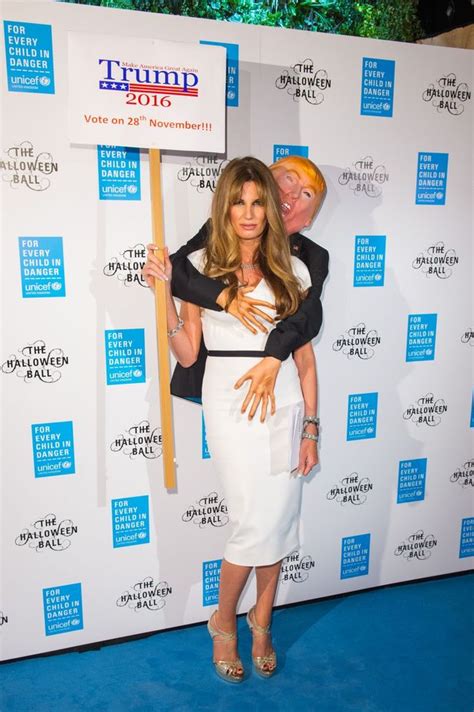 Jemima Khan Groped By Donald Trump In Controversial Halloween Costume