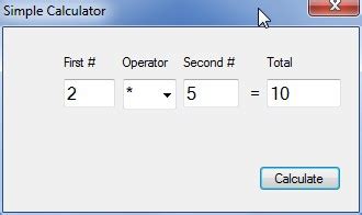 simple calculator  source code tutorials