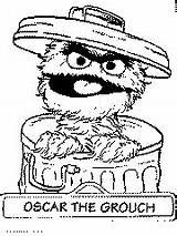Oscar Coloring Sesame Grouch Street Pages Printable Drawing Print Template Cartoon Letter Sheets Getdrawings sketch template
