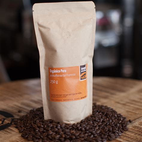 organico peru entkoffeinierter espresso seegert kaffeeroesterei