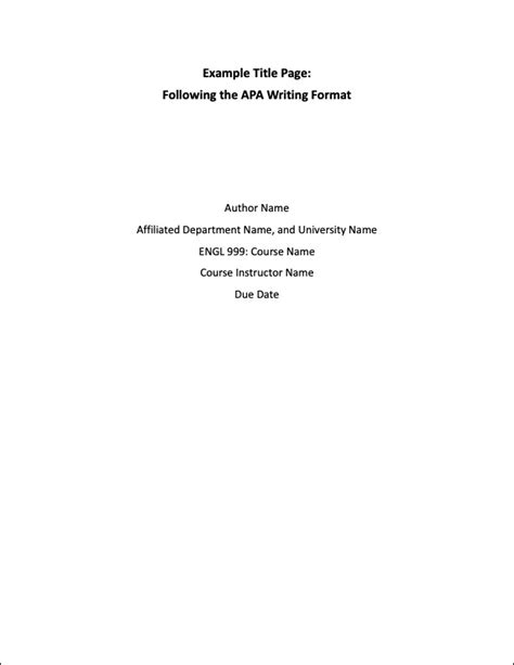 cover page format