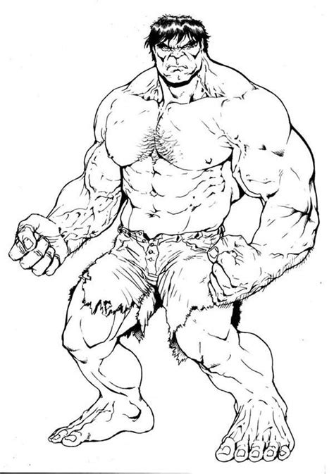 hulk ready  fight coloring page netart superhero coloring pages
