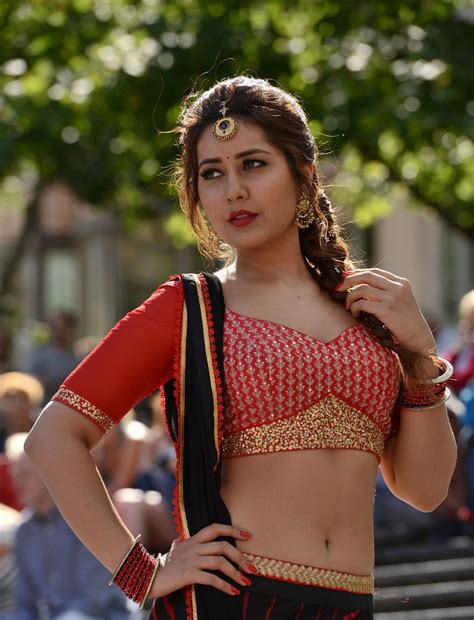 rashi khanna hot red photos