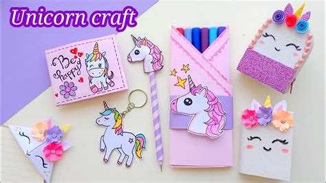 diy unicorn paper craft    unicorn school supplies school