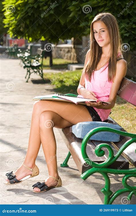 beautiful friendly teen student girl stock image image   education