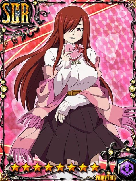 An Anime Character With Long Red Hair Holding A Donut