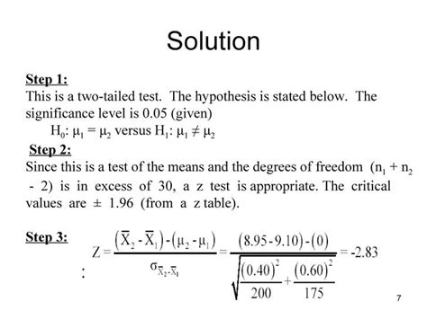 Lecture 7 Hypothesis Testing Two Sample
