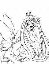 Serenity Queen Neo Coloring Pages Princess Usagi Template Moon Sailor sketch template