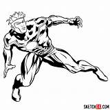 Havok Men Superheroes Comics Step Draw Series Movies sketch template