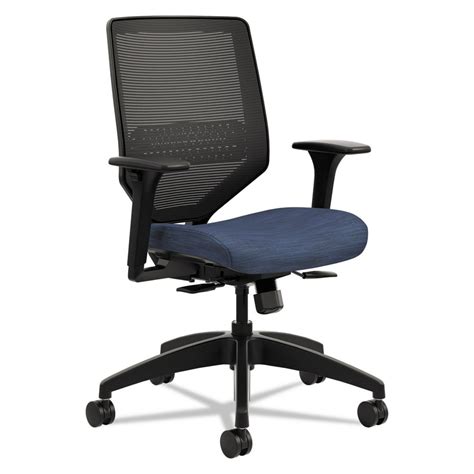 Hon Solve Mid Back Task Chair Black Ilira Stretch Mesh Back