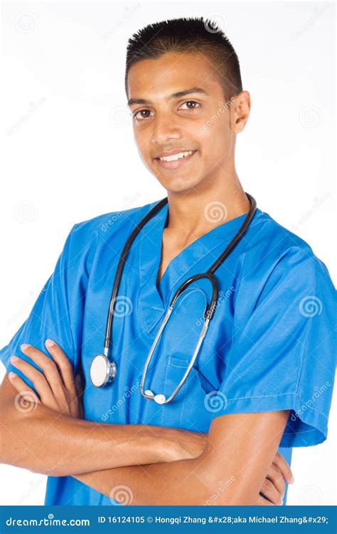 indian male nurse stock image image  portrait medicine