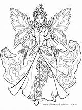 Coloring Fairy Pages Adults Print sketch template