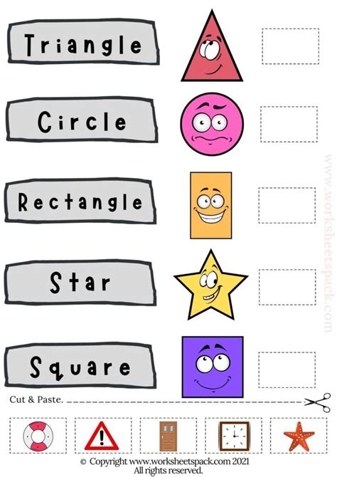 shapes activity  preschool printable   worksheets pack