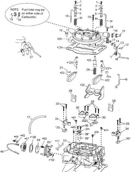 holley  barrel carburetor diagram