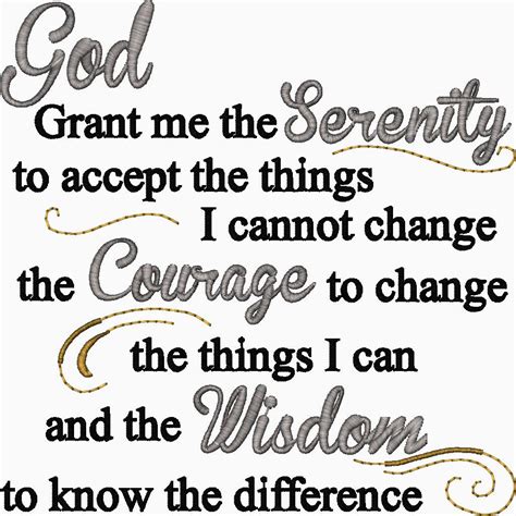 serenity prayer embroidery design god grant   serenity