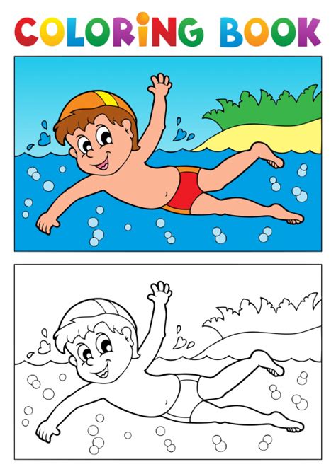 advanced coloring page swimming kidspressmagazinecom